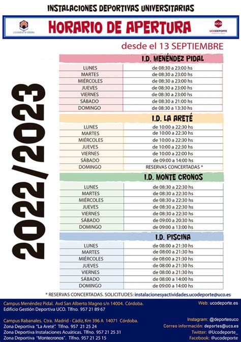 horario uco derecho|Iba pa.